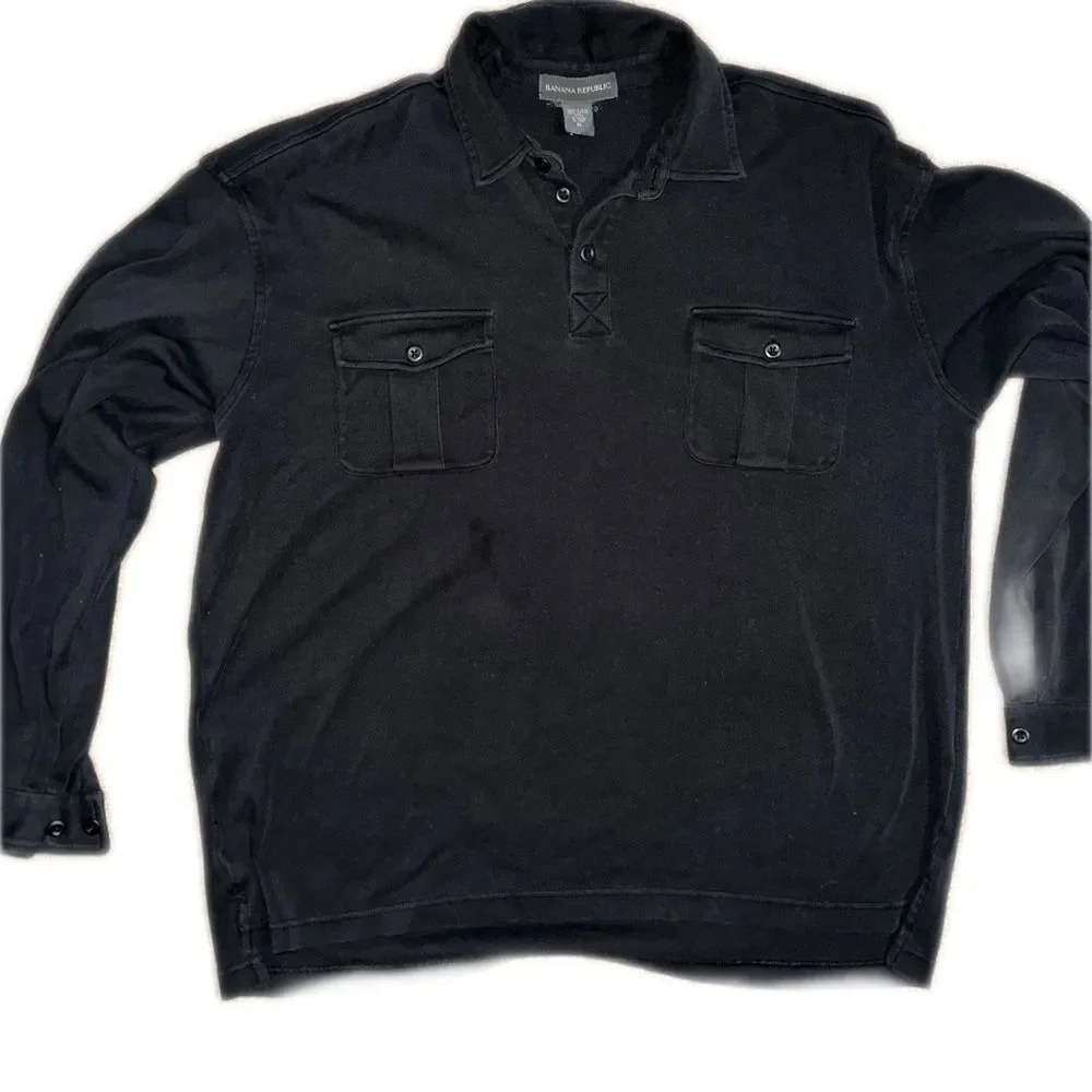 Banana Republic Rugby Style Shirt. Heavy 100% Cotton
